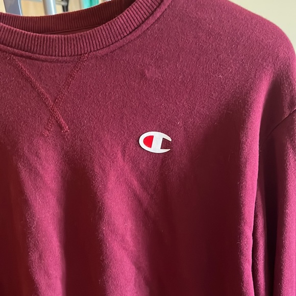 Maroon Champion Crew Sweater - Picture 2 of 2